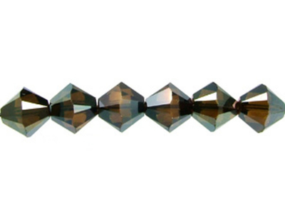 Swarovski Crystal 4mm Bicone Bead 5328 - Crystal Bronze Shade 2X - Full Coat Finish