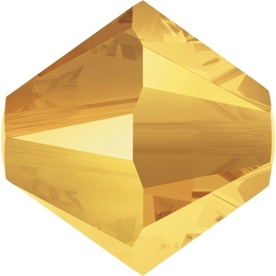 Swarovski 4mm Crystal Metallic Sunshine Bicone Bead 5328 Transparent with Finish