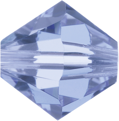 Swarovski Crystal 4mm Bicone Bead 5328 - Light Sapphire - Pale Blue - Transparent Finish