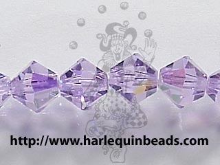 Swarovski Crystal 4mm Bicone Bead 5328 - Violet AB - Purple - Transparent Iridescent Finish