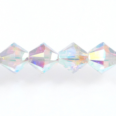 Swarovski 5mm Crystal AB 2X Bicone Bead 5328 - Transparent Double Iridescent