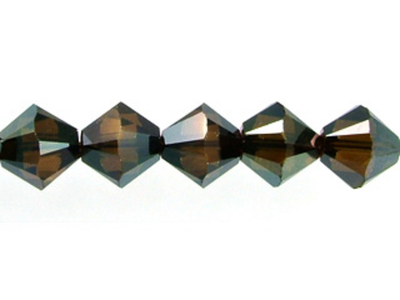 Swarovski Crystal 5mm Bicone Bead 5328 - Crystal Bronze Shade 2X - Full Coat Finish