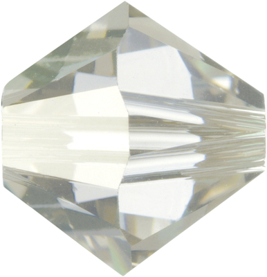 Swarovski Crystal 5mm Bicone Bead 5328 - Crystal Silver Shade - Transparent with Finish