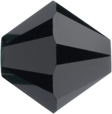 Swarovski Crystal 5mm Bicone Bead 5328 - Jet - Black - Opaque Finish