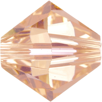 Swarovski Crystal 5mm Bicone Bead 5328 - Light Peach - Transparent Finish