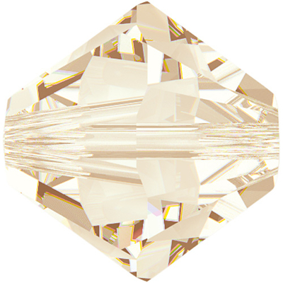 Swarovski Crystal 5mm Bicone Bead 5328 - Light Silk - Transparent Finish