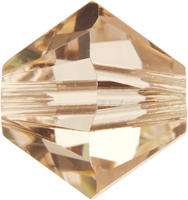 Swarovski Crystal 5mm Bicone Bead 5328 - Silk - Light Peachy Pink - Transparent Finish