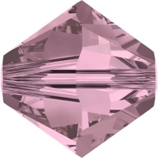 Swarovski Crystal 6mm Bicone Bead 5328 - Crystal Antique Pink - Transparent with Finish