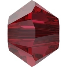 Swarovski Crystal Beads 6mm bicone 5328 scarlet transparent | bicone 5328