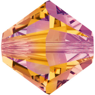 Swarovski Crystal 6mm Bicone 5328 Bead - Crystal Astral Pink - Transparent with Finish