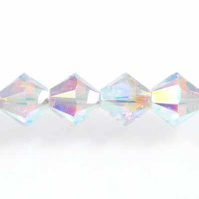 Swarovski Crystal 6mm Bicone Bead 5328 - Crystal AB 2X - Clear - Transparent Double Iridescent Finish