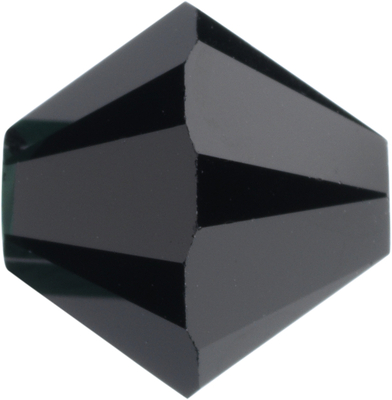 Swarovski Crystal 6mm Bicone Bead 5328 - Jet - Black - Opaque Finish