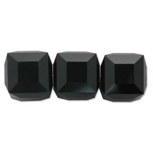 Swarovski Crystal 4mm Cube Bead 5601 - Jet - Black - Opaque Finish