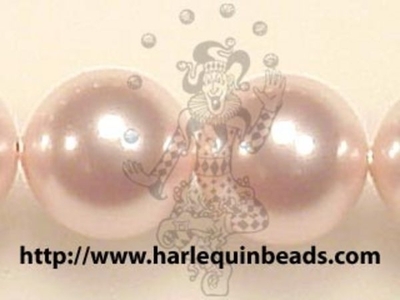 Swarovski Crystal 10mm Round Pearl Bead 5810 - Rosaline - Pale Pink - Pearlescent Finish | Faux Pearls