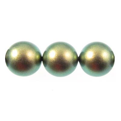 Swarovski 3mm Crystal Iridescent Green Pearlescent Round Pearl | Faux Glass Pearls