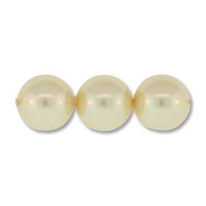 Swarovski Crystal 3mm Round Pearl Bead 5810 - Light Gold - Pearlescent Finish | Faux Pearls