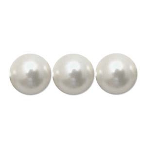 Swarovski Crystal 3mm Round Pearl Bead 5810 - White - Pearlescent Finish | Faux Glass Pearls