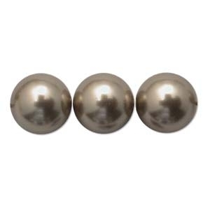 Swarovski Crystal 4mm Round Pearl Bead 5810 - Bronze - Pearlescent Finish | Faux Glass Pearls