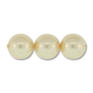 Swarovski Crystal 4mm Round Pearl Bead 5810 - Light Gold - Pearlescent Finish | Faux Glass Pearls
