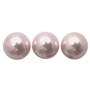 Swarovski Crystal 4mm Round Pearl Bead 5810 - Powder Rose - Pearlescent Finish | Faux Glass Pearls