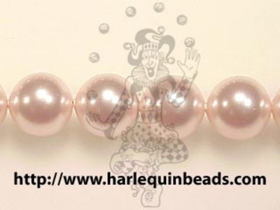 Swarovski Crystal 6mm Round Pearl Bead 5810 - Rosaline - Pale Pink - Pearlescent Finish | Faux Glass Pearls