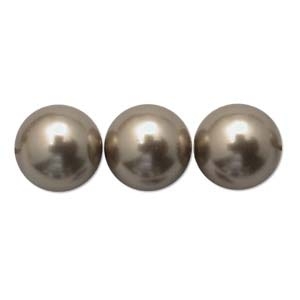 Swarovski Crystal 8mm Round Pearl Bead 5810 - Bronze - Pearlescent Finish | Faux Glass Pearls