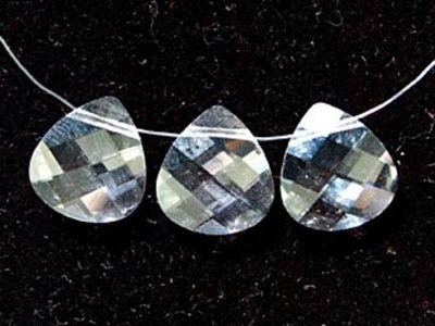 Swarovski Crystal 11x10mm Flat Briolette Pendant 6012 - Crystal - Clear - Transparent Finish