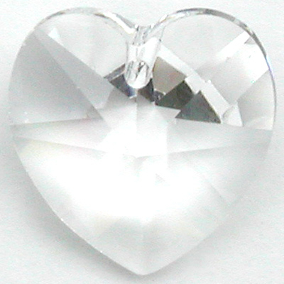 Swarovski Crystal 10mm Heart Pendant 6228 - Clear - Transparent Finish