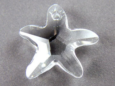 Swarovski Crystal 16mm Starfish Pendant 6721 - Crystal - Clear - Transparent Finish