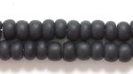 Czech Pony Glass Seed Bead Size 6 - Black - Opaque Matte Finish