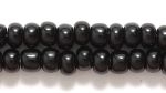 Czech Pony Glass Seed Bead Size 6 - Black - Opaque Finish