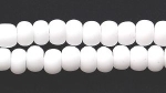 Czech Pony Glass Seed Bead Size 6 - Chalk White - Opaque Matte Finish