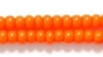 Czech Pony Glass Seed Bead Size 6 - Orange - Opaque Finish