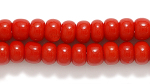 Czech Pony Glass Seed Bead Size 6 - Medium Red - Opaque Finish