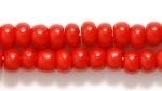 Czech Pony Glass Seed Bead Size 6 - Dark Red - Opaque Finish