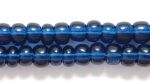 Czech Pony Glass Seed Bead Size 6 - Montana Blue - Transparent Finish