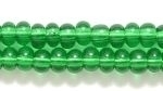 Czech Pony Glass Seed Bead Size 6 - Christmas Green - Transparent Finish