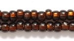 Czech Pony Glass Seed Bead Size 6 - Root Beer - Silver Lined