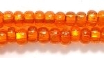 Czech Pony Glass Seed Bead Size 6 - Light Orange - Copper Lined