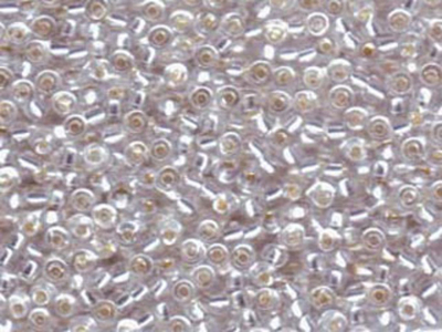 Japanese Miyuki Glass Seed Bead Size 8 - Crystal - Silver Lined