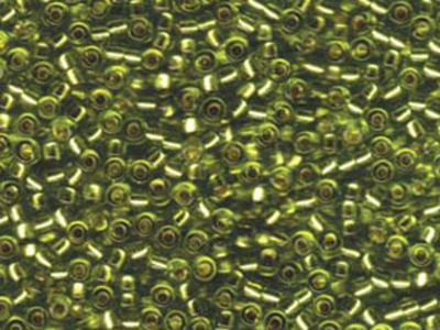 Japanese Miyuki Glass Seed Bead Size 8 - Chartreuse - Silver Lined