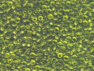 Japanese Miyuki Glass Seed Bead Size 8 - Chartreuse - Transparent Finish