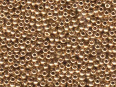 Japanese Miyuki Glass Seed Bead Size 8 - Bright Copper Plated - Metallic Finish