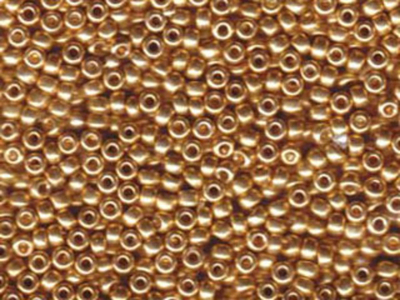 Japanese Miyuki Glass Seed Bead Size 8 - Galvanized Gold - Metallic Finish