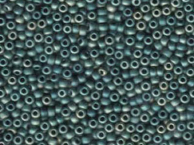 Japanese Miyuki Glass Seed Bead Size 8 - Teal AB - Opaque Iridescent Matte Finish