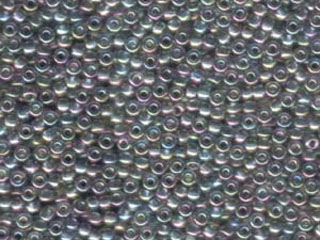 Japanese Miyuki Glass Seed Bead Size 8 - Grey Iris - Transparent Iridescent Finish