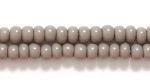 Czech Glass Seed Bead Size 8 - Grey - Opaque Finish