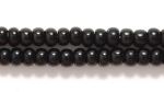 Czech Glass Seed Bead Size 8 - Black - Opaque Finish