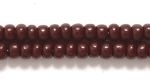 Czech Glass Seed Bead Size 8 - Dark Brown - Opaque Finish