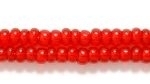 Czech Glass Seed Bead Size 8 - Ruby Red - Transparent Finish